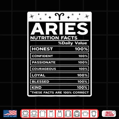 Design Aries Nutritional Style Zodiac Design Aries Shirt 1 1