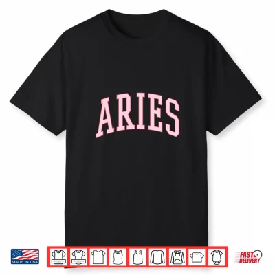 Aries Women Birthday Pink Preppy Woman Shirt