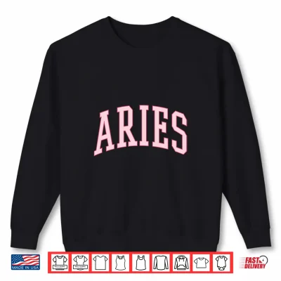 Aries Women Birthday Pink Preppy Woman Shirt 2 Sweatshirt Aries Women Birthday Pink Preppy Woman Shirt 2