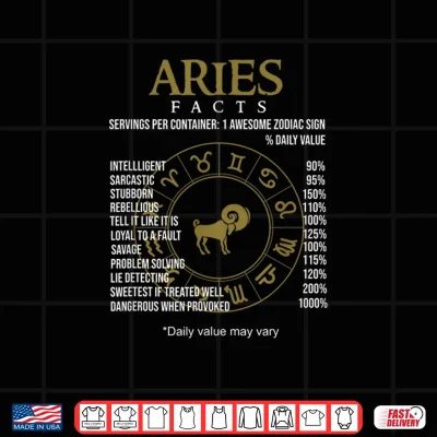 Design Astrological Zodiac Sign Aries Shirt 1