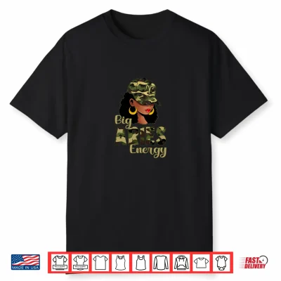 Big Aries Energy Black Woman Camo Cap Hat Zodiac Sign Shirt