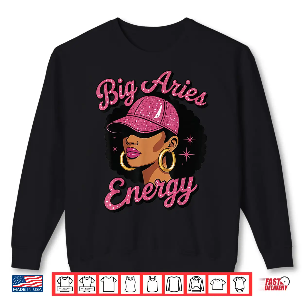 Big Aries Energy Black Girl Shirt Big Aries Energy Black Girl Shirt