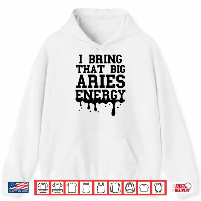 Hoodie Big Aries Energy Men Women Zodiac Aries Shirt Drip Birthday Shirt 1