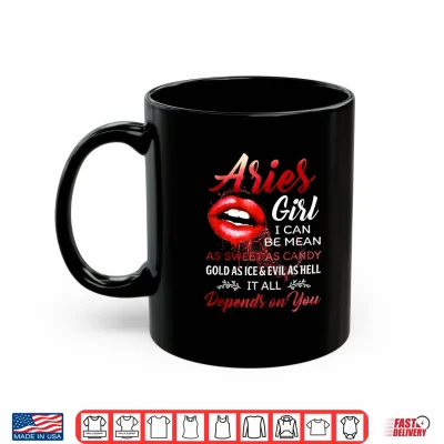 Mug Birthday Gift Girl Zodiac Aries for Women Aries Zodiac Shirt 1