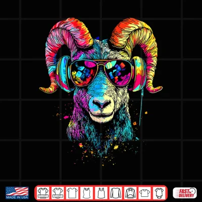 Design Ram Mouflon Aries Domestic Sheep Wild Sheep Male Sheep Shirt 1
