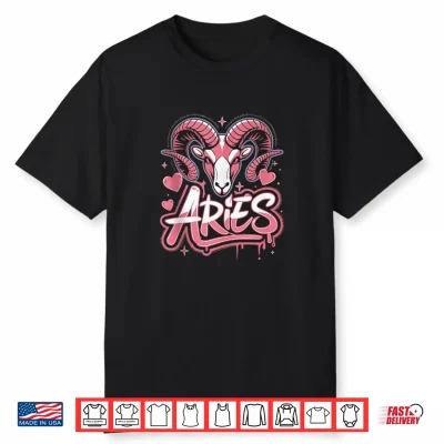 Zodiac Sign Aries Sign Constellation Birthday Horoscope Shirt
