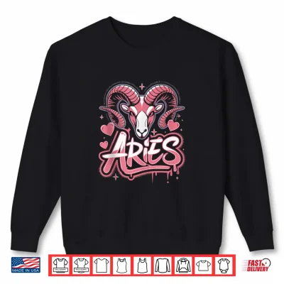Sweatshirt Zodiac Sign Aries Sign Constellation Birthday Horoscope Shirt 1