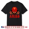 Aries Black Woman With Red Cap Zodiac Sign Birthday Shirt