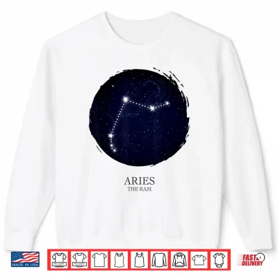 Sweatshirt Aries Constellation Of The Zodiac The Ram Star Astrology Shirt