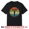 Aries Gifts Funny Retro Sunset Zodiac Sign Birthday Shirt