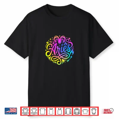 Aries Zodiac Sign Horoscope Star Signs Astrology Women Girls Shirt