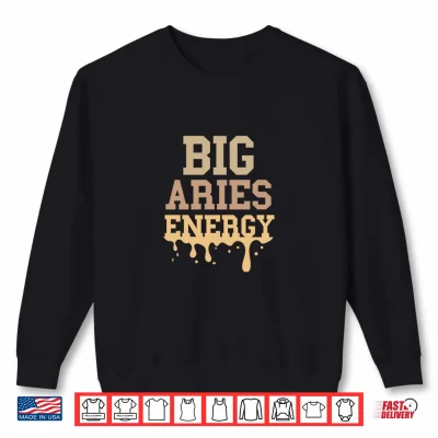 Sweatshirt Big Aries Energy Drip Men Women Zodiac Season Birthday Shirt