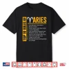 Birthday Gifts Top 10 Rules Of Aries Zodiac Shirt