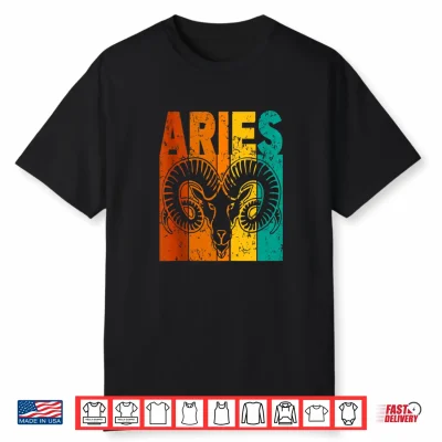 Retro Zodiac Sign Aries Shirt