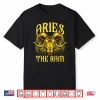Unique Aries Art Gift With Golden Ram For Horoscope Lovers Shirt