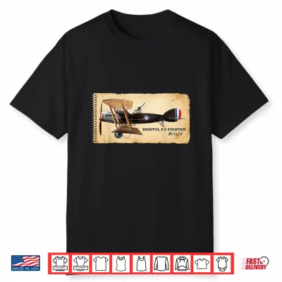 Bristol F.2 Fighter Brisfit Wwi British Biplane Aircraft Shirt