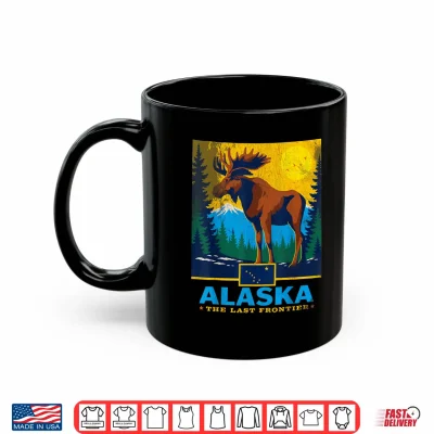 Mug Alaska The Last Frontier Moose Wildlife Travel Souvenir Gift Shirt