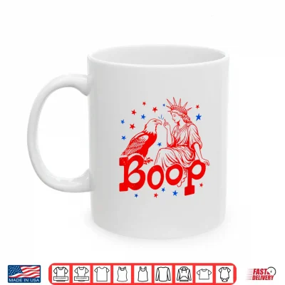 Mug Funny Statue of Liberty Eagle Boop Patriotic Boop July 4th Shirt