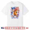 Patriotic Hot Dog Peace Sign Usa Flag 4Th Of July Shirt