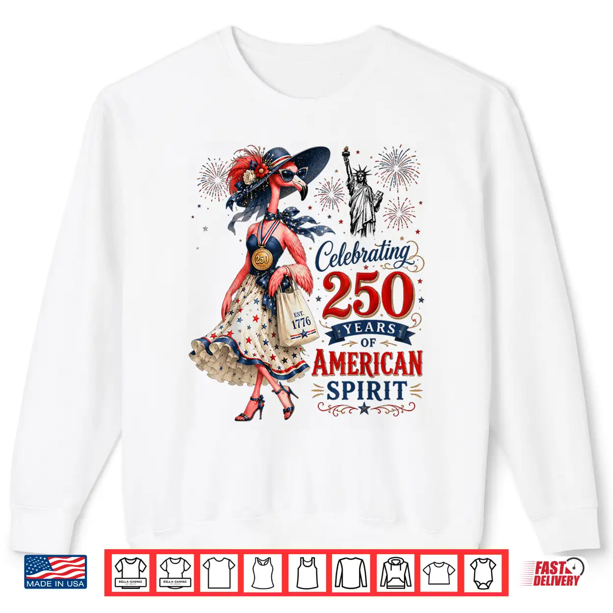 Patriotic Flamingo 250 Years Of Freedom 1776 2026 Usa Design Shirt Patriotic Flamingo 250 Years Of Freedom 1776 2026 Usa Design Shirt