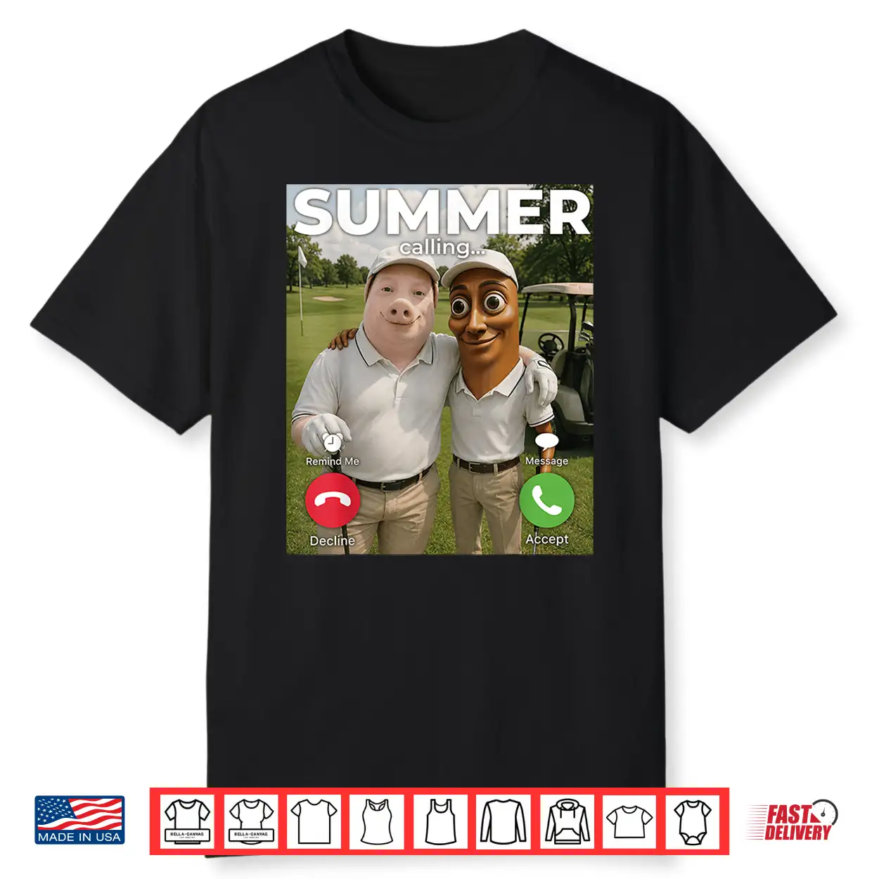 Tung Sahur John Pork Golf Season Is Calling Summer Brainrot Shirt Tung Sahur John Pork Golf Season Is Calling Summer Brainrot Shirt