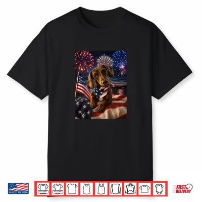 4Th Of July Patriotic Weenie Dog Shirt