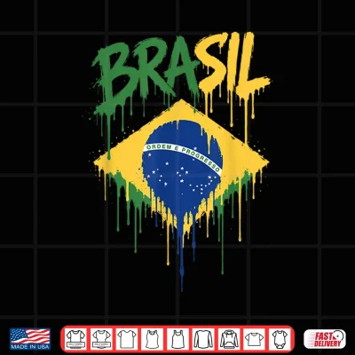 Design Brasil with Brazilian Flag Colors Shirt