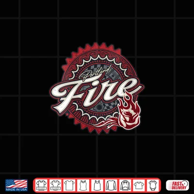Design Portland Fire Racing Retro Graphic Shirt