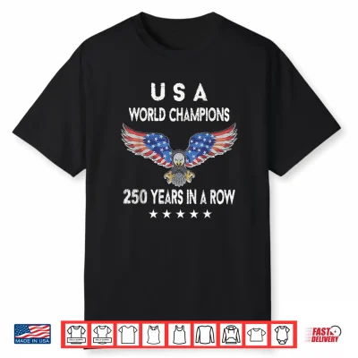 Usa 250Th Year Anniversary America 250 Eagle American Flag Shirt