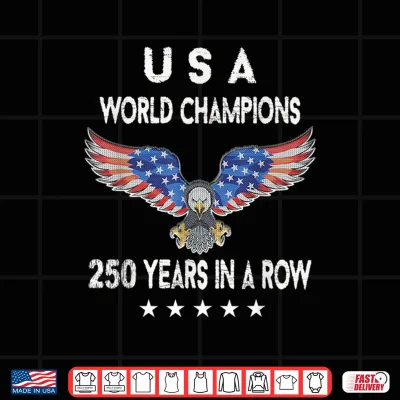 Design USA 250th Year Anniversary America 250 Eagle American Flag Shirt