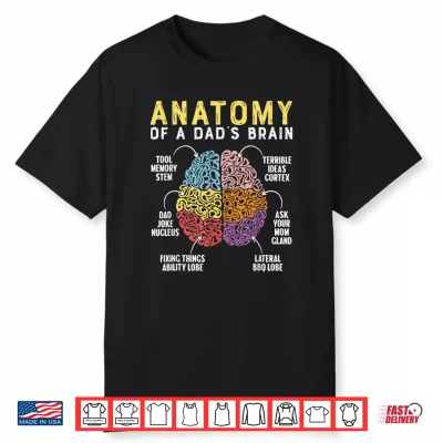 Anatomy Of A Dad Brain Funny Father Humor Shirt