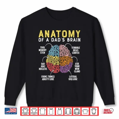 Sweatshirt Anatomy of A Dad Brain Funny Father Humor Shirt