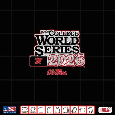 Design 2026 College World Series Ole Miss Rebels Baseball Shirt