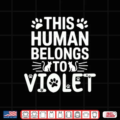 Design Cat Name Violet Human Belongs to Cat Name Violet Performance Shirt