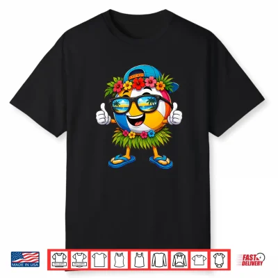 Hawaiian Volleyball Ball Tropical Beach Summer Vacation Shirt