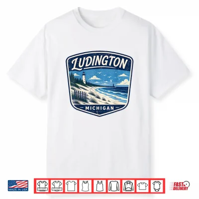 Ludington Michigan Lighthouse Beach Coastal Ocean Nature Shirt