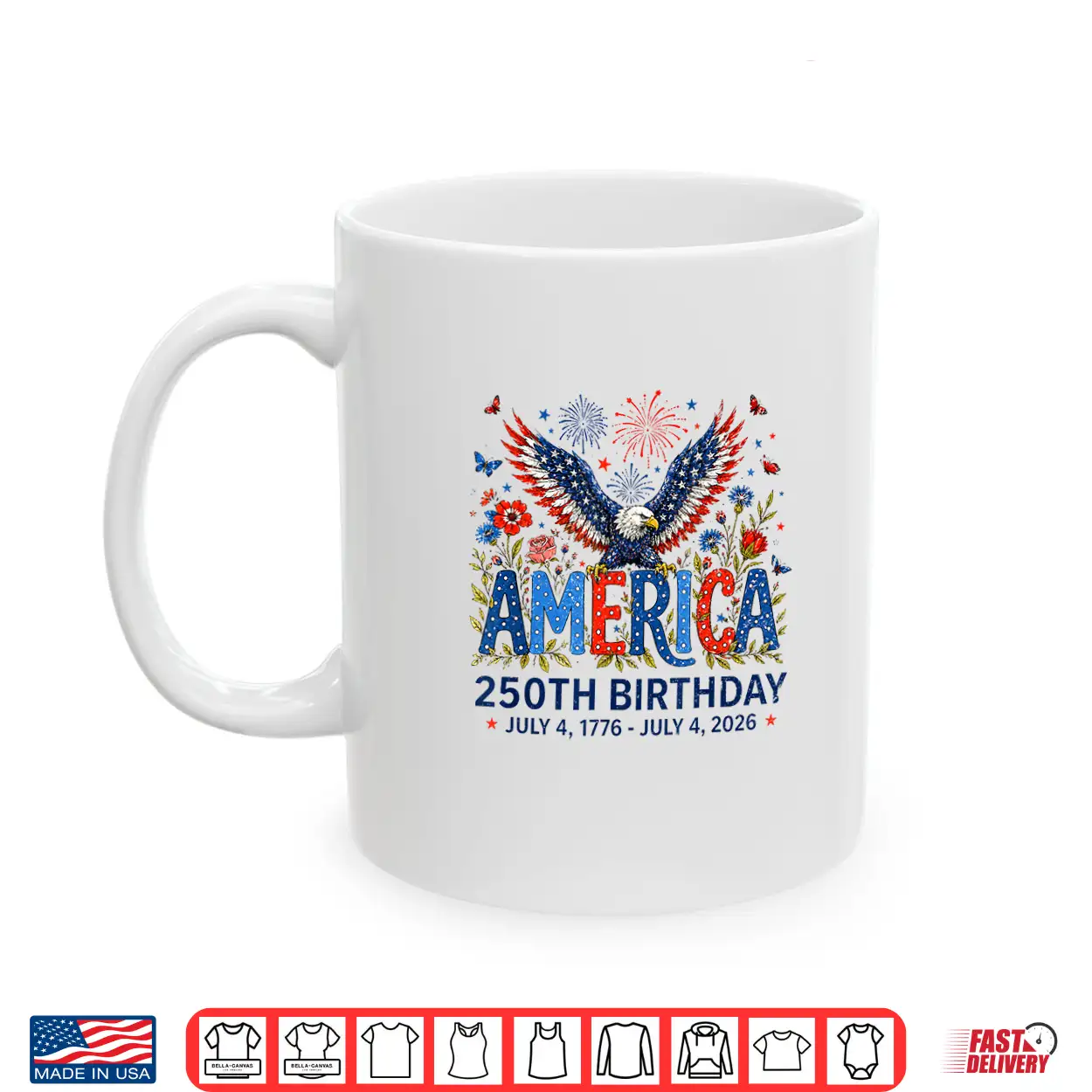 250 Years American Eagle Floral Birthday 250Th 4Th Of July Shirt 250 Years American Eagle Floral Birthday 250Th 4Th Of July Shirt
