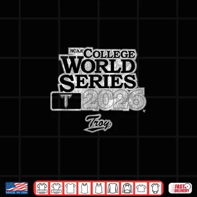Design 2026 College World Series Troy Trojans Baseball Shirt