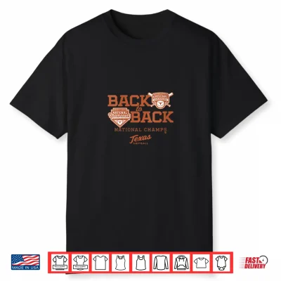 Back To Back National Champions Texas Longhorns Softball Shirt