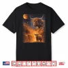 Highland Cow Howling To The Moon Funny Meme 90S Animal Lover Shirt