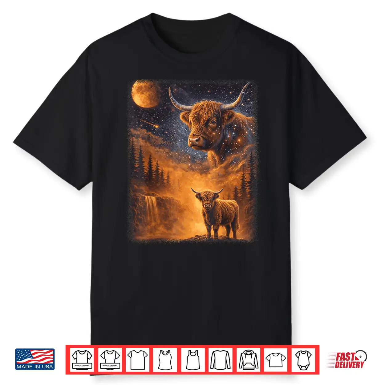 Highland Cow Howling To The Moon Funny Meme 90S Animal Lover Shirt Highland Cow Howling To The Moon Funny Meme 90S Animal Lover Shirt