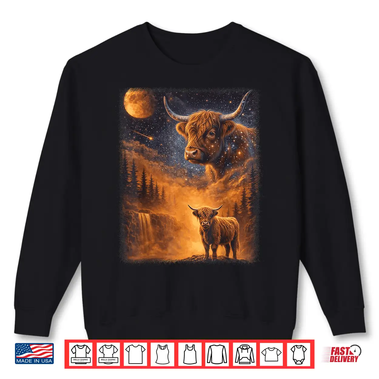 Highland Cow Howling To The Moon Funny Meme 90S Animal Lover Shirt Highland Cow Howling To The Moon Funny Meme 90S Animal Lover Shirt