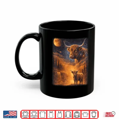 Highland Cow Howling To The Moon Funny Meme 90S Animal Lover Shirt 3 Mug Highland Cow Howling to The Moon Funny Meme 90s Animal Lover Shirt