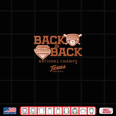 Design Back to Back National Champions Texas Longhorns Softball Shirt