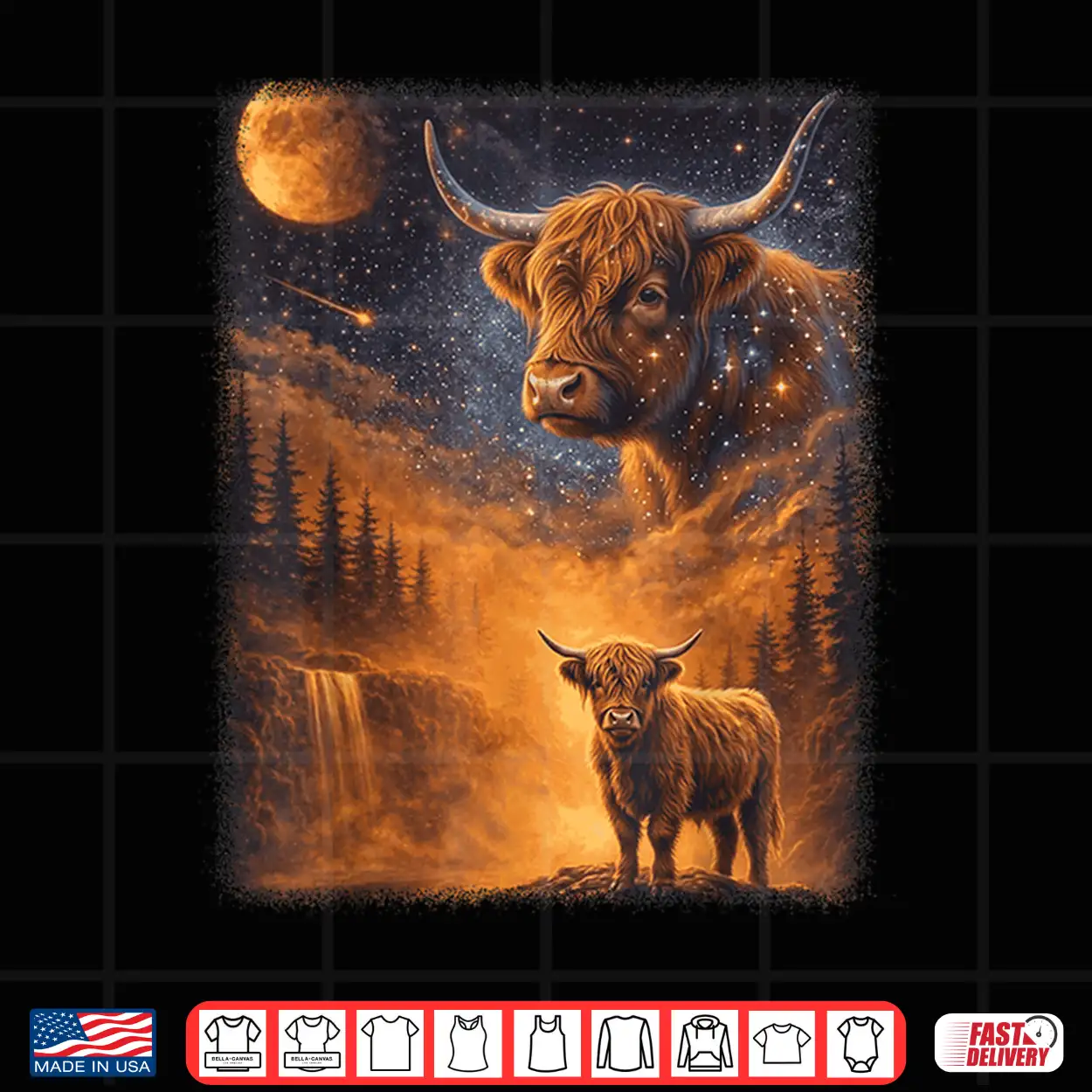 Highland Cow Howling To The Moon Funny Meme 90S Animal Lover Shirt Highland Cow Howling To The Moon Funny Meme 90S Animal Lover Shirt