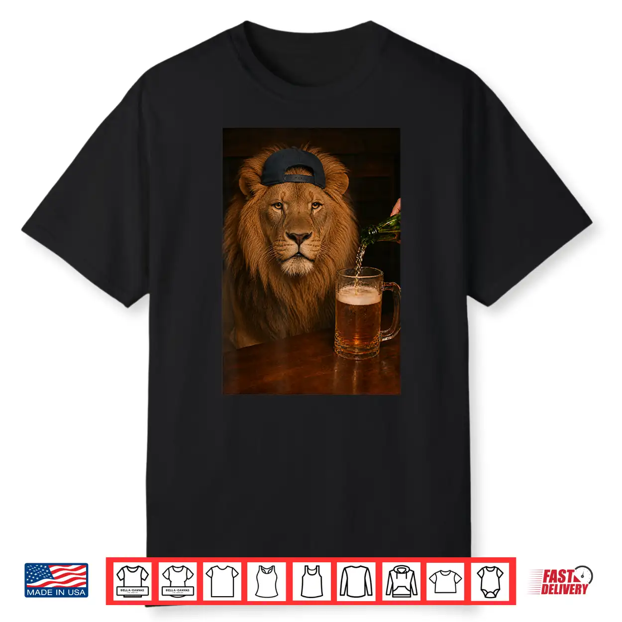 Lion Drinking Beer Funny Fathers Day Animal Meme Shirt Lion Drinking Beer Funny Fathers Day Animal Meme Shirt