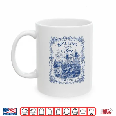 Mug Spilling The Tea Since 1773 Vintage Us History Teacher Shirt