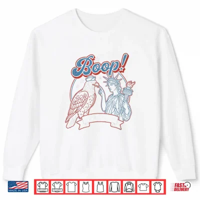 Sweatshirt Boop 4th of July Retro Eagle Liberty America Vintage USA Shirt
