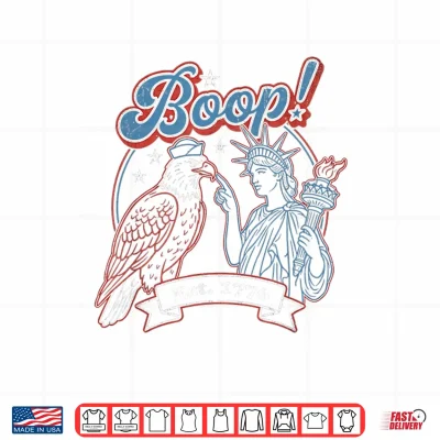Design Boop 4th of July Retro Eagle Liberty America Vintage USA Shirt