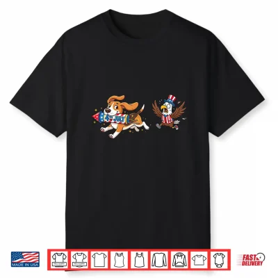 Funny Beagle Dog Usa Flag Memorial Day 4Th Of July Shirt